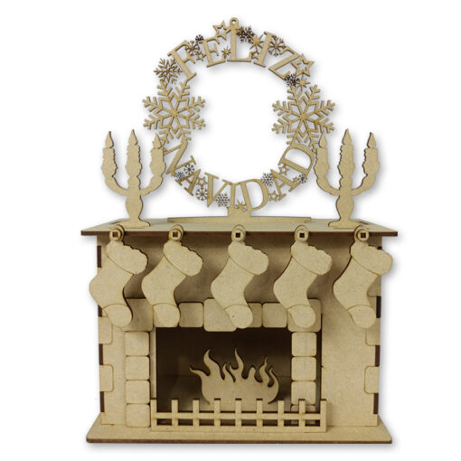 Chimenea MDF Navidad