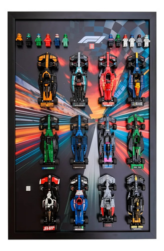 Exhibidor Para Lego Speed Champions 12 Coches Y 12 Pilotos Negro