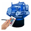 Lampara Personalizada Camion Kenworth Gran Regalo Negro Transparente