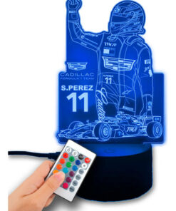 Lámpara Led 3d De Checo Cadillacf1 Super Regalo Para Fans Negro Transparente