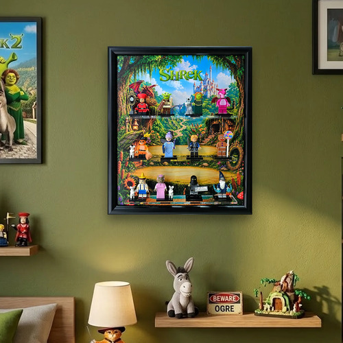 Exhibidor Para 12 Leg Minifiguras Shrek No Incluye Figuras Negro - Imagen 5