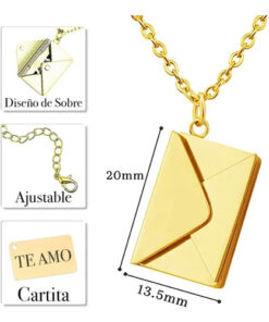 Collar Carta Con Sobre Personalizado / Aniversario Pareja - Imagen 4