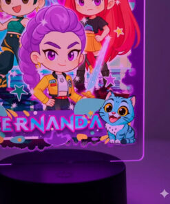 Lámpara Guerreras K Pop Personalizada Super Regalo 7 Colores Negro Transparente - Imagen 6