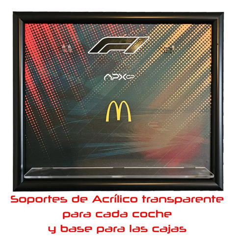 Exhibidor Premium Coches Mcdonalds F1 (no Incluye Autos) Negro - Imagen 4