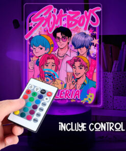 Lampara Saja Boys Personalizada Guerreras Kpop Negro Transparente - Imagen 5