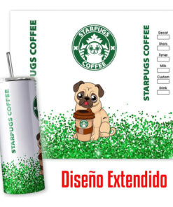 Alternative view of Termo Para Café Starpugs / Starbuck / Pug Incluye Popote Blanco