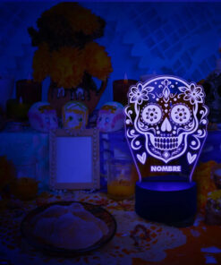 Alternative view of Lampara 3d Calavera Personalizada Día De Muertos Altar
