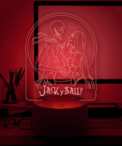 Lampara Mundo De Jack Y Sally 16 Colores E Incluye Control! Negro Transparente - Imagen 5
