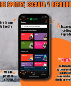Lámpara Personalizada De Spotify Con Foto Impresa Novios Negro - Imagen 10