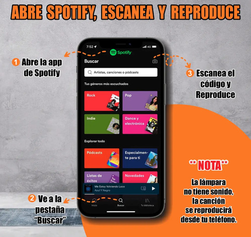 Lámpara Personalizada De Spotify Con Foto Impresa Novios Negro - Imagen 10