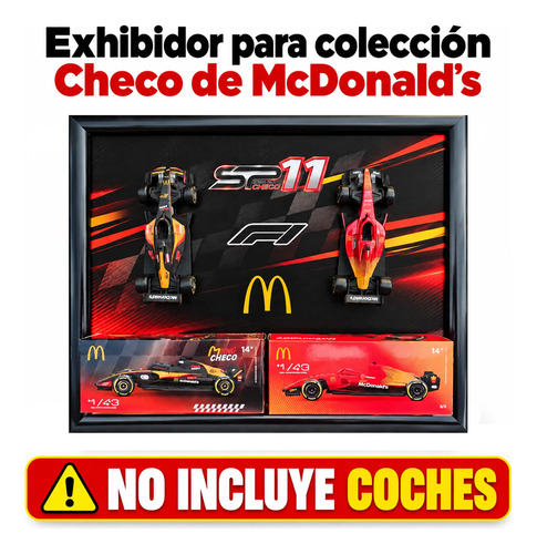 Exhibidor Coches Mcdonalds Menú Checo (no Incluye Autos) Negro - Imagen 2