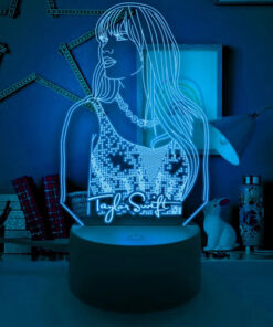 Lampara Led 3d Taylor Swift Gran Regalo Para Fan Eras Tour Negro Transparente - Imagen 4