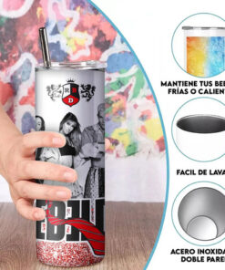Termo Skinny Rbd / Rebelde Increible Diseño Incluye Popote Blanco Rbd - Imagen 4