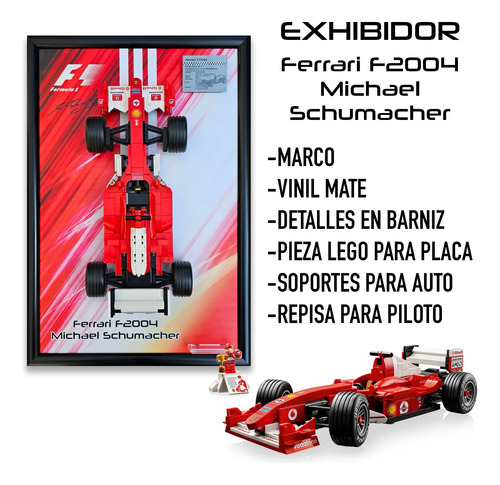 Exhibidor Para Lego Icons Ferrari F 2004 No Incluye Coche Ferrari F 2004 - Imagen 2