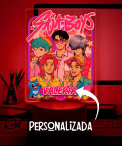 Lampara Saja Boys Personalizada Guerreras Kpop Negro Transparente - Imagen 3
