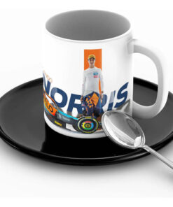 Taza Lando Norris Mclaren F1 Gran Regalo Para Fan! Blanco Lando Mclaren - Imagen 5
