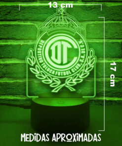Lampare Led 3d Toluca Campeon Futbol, Gran Regalo Para Fan Negro Transparente - Imagen 2