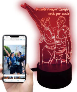 Lampara Led Foto Personalizada, Cumpleaños, Pareja, Regalo Negro Transparente - Imagen 10