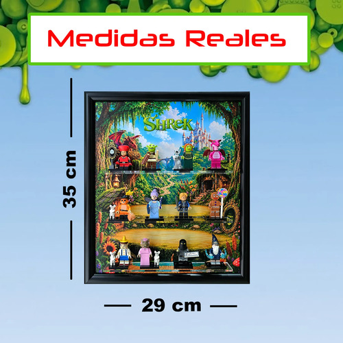 Exhibidor Para 12 Leg Minifiguras Shrek No Incluye Figuras Negro - Imagen 4