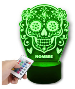 Lampara 3d Calavera Personalizada Día De Muertos Altar