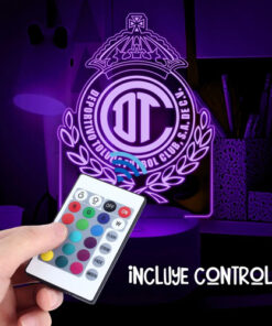 Lampare Led 3d Toluca Campeon Futbol, Gran Regalo Para Fan Negro Transparente - Imagen 3