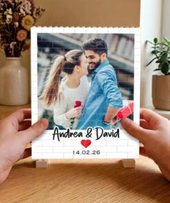Foto Con Bloques Personalizado Regalo Novios Aniversario Mediano 76 Piezas - Imagen 6