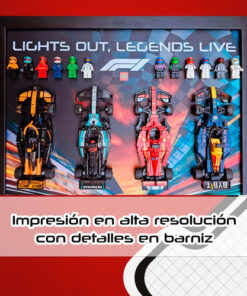 Exhibidor Para Lego Speed Champions 12 Coches Y 12 Pilotos Negro - Imagen 4