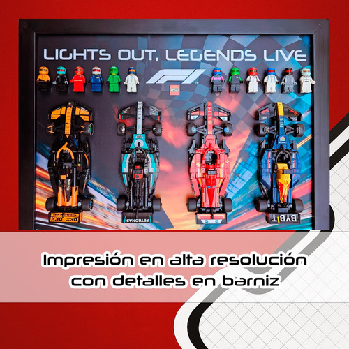 Exhibidor Para Lego Speed Champions 12 Coches Y 12 Pilotos Negro - Imagen 4
