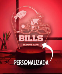 Alternative view of Lampara 3d Personalizada De Los Bills De Buffalo Regalo Nfl Negro Transparente