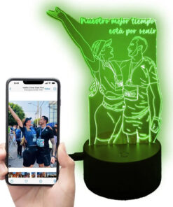 Lampara Led Foto Personalizada, Cumpleaños, Pareja, Regalo Negro Transparente - Imagen 8