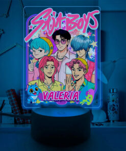 Lampara Saja Boys Personalizada Guerreras Kpop Negro Transparente - Imagen 6