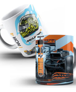 Taza Para Café De Lando Norris Mclaren F1 Super Regalo Fan Blanco Lando Norris