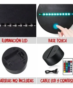 Lampara Led 3d Taylor Swift Gran Regalo Para Fan Eras Tour Negro Transparente - Imagen 7