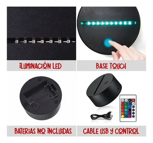 Lampara Led 3d Taylor Swift Gran Regalo Para Fan Eras Tour Negro Transparente - Imagen 7