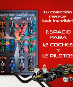 Exhibidor Para Lego Speed Champions 12 Coches Y 12 Pilotos Negro - Imagen 2