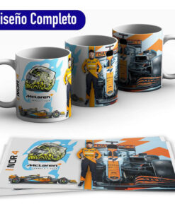 Alternative view of Taza Para Café De Lando Norris Mclaren F1 Super Regalo Fan Blanco Lando Norris