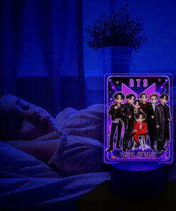 Lámpara Bts Personalizada Super Regalo 7 Colores Con Control Bts Acrílico - Imagen 6