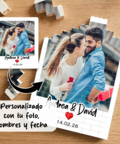 Foto Con Bloques Personalizado Regalo Novios Aniversario Grande 115 Piezas - Imagen 3