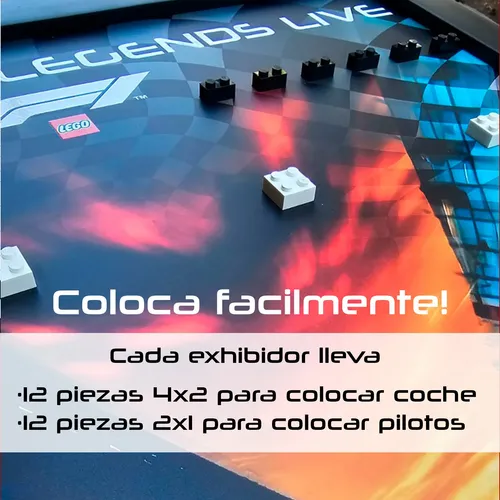 Exhibidor Para Lego Speed Champions 12 Coches Y 12 Pilotos Negro - Imagen 6