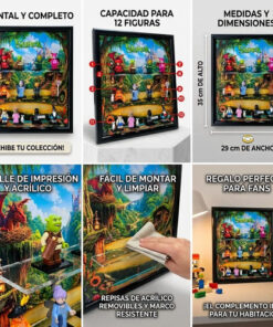 Exhibidor Para 12 Leg Minifiguras Shrek No Incluye Figuras Negro - Imagen 3