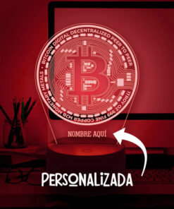 Lampara 3d Bitcoin Personalizada 16 Colores Incluye Control Negro Transparente - Imagen 5