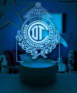 Lampare Led 3d Toluca Campeon Futbol, Gran Regalo Para Fan Negro Transparente - Imagen 5
