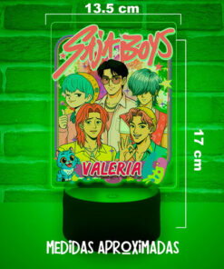 Lampara Saja Boys Personalizada Guerreras Kpop Negro Transparente - Imagen 4