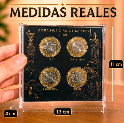 Exhibidor De Acrilico Monedas Conmemorativas Mundial 2026 - Imagen 3