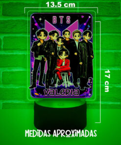 Lámpara Bts Personalizada Super Regalo 7 Colores Con Control Bts Acrílico - Imagen 5