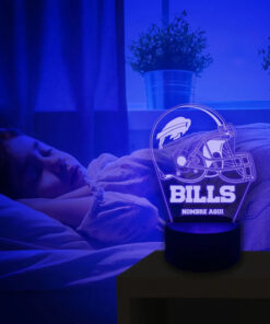 Lampara 3d Personalizada De Los Bills De Buffalo Regalo Nfl Negro Transparente - Imagen 6