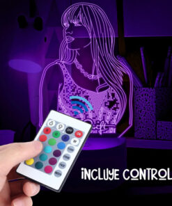 Alternative view of Lampara Led 3d Taylor Swift Gran Regalo Para Fan Eras Tour Negro Transparente