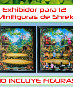Exhibidor Para 12 Leg Minifiguras Shrek No Incluye Figuras Negro - Imagen 2