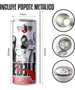 Termo Skinny Rbd / Rebelde Increible Diseño Incluye Popote Blanco Rbd - Imagen 3