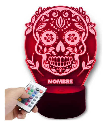 Lampara 3d Calavera Personalizada Día De Muertos Altar - Imagen 8